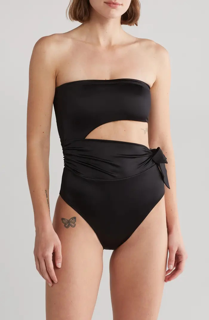 Good American Side Tie Cuout One-Piece Swimsuit | Nordstromrack | Nordstrom Rack