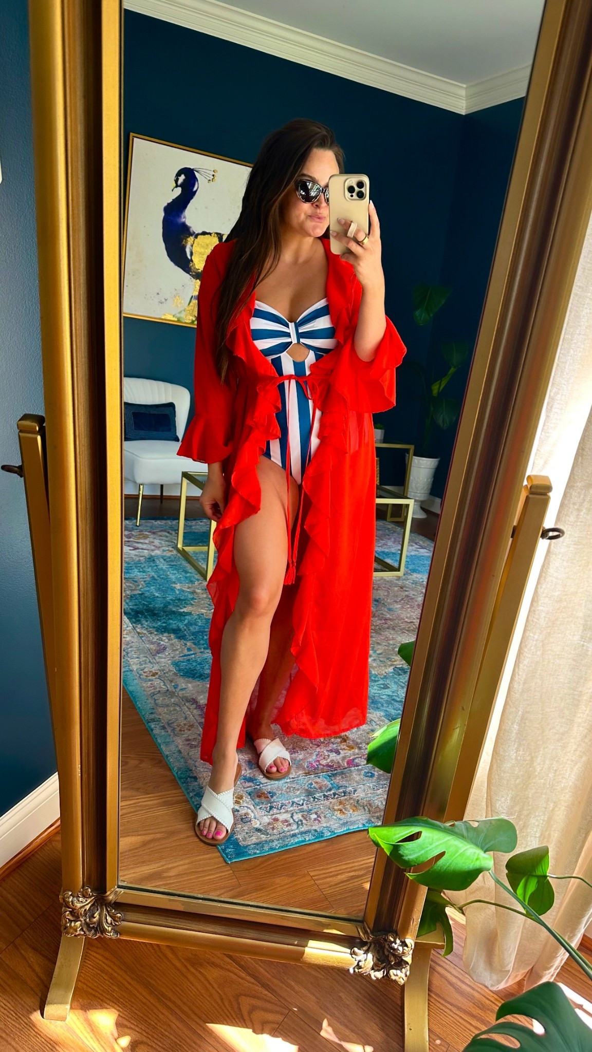 dressing up to sit in my deck with my dogs ❤️🤍💙

#LTKSummerEdit #LTKSwim #LTKSeasonal