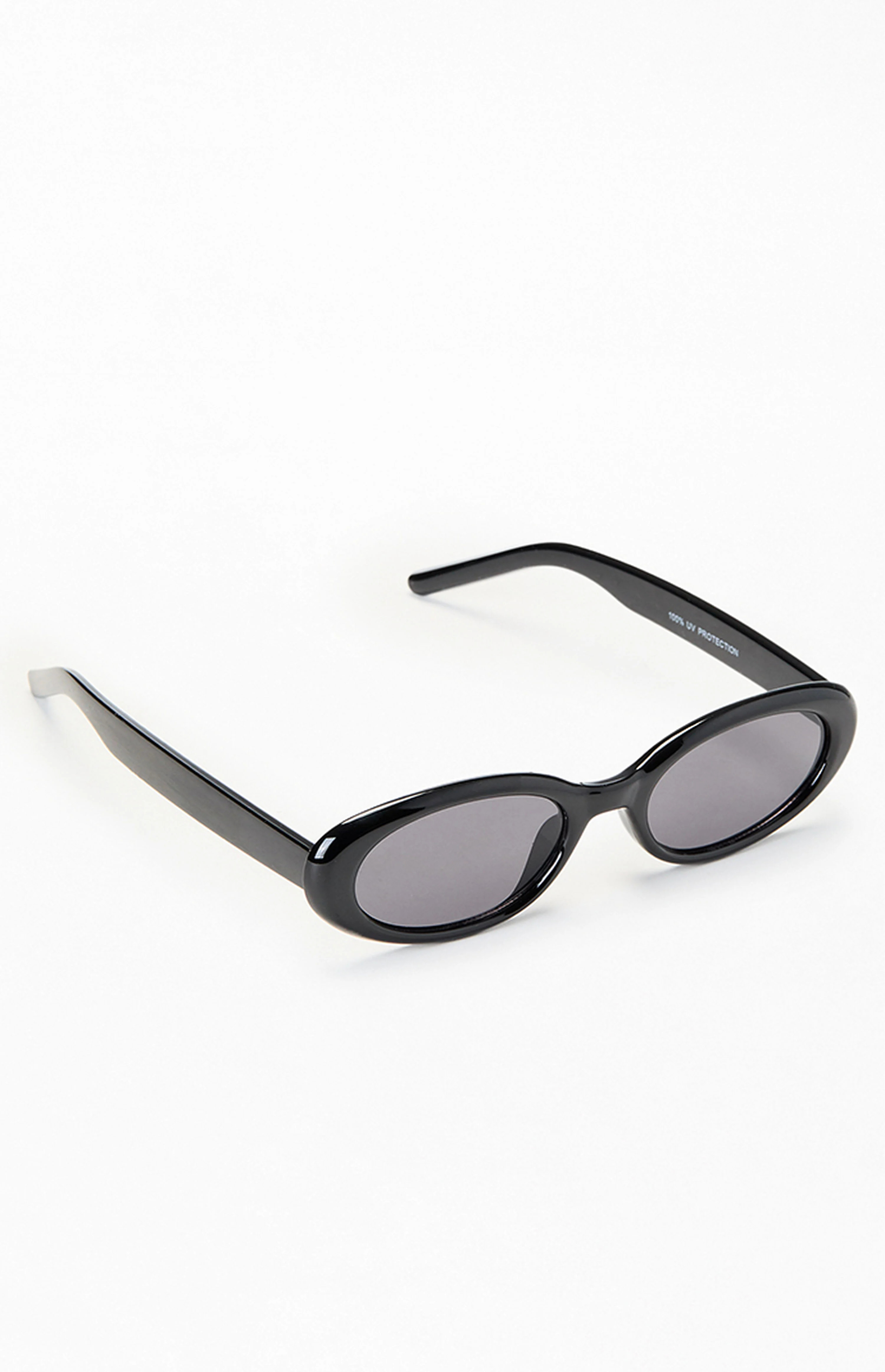 Pacsun Zoe Black Oval Sunglasses | PacSun