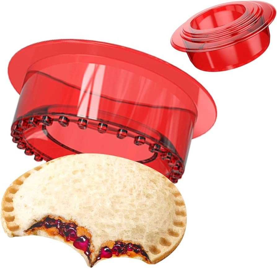 Uncrustables Sandwich Cutter and Sealer for Kids,Cookie cutter Cool Round Sandwich Cutters for Ki... | Amazon (US)