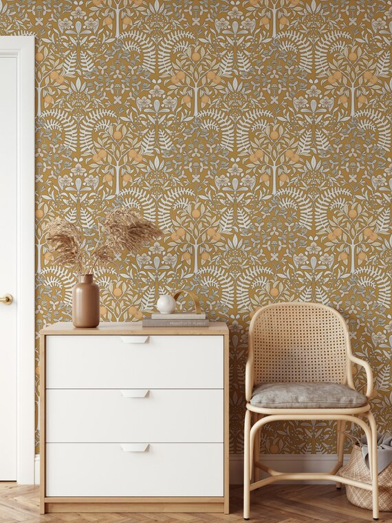Language of Flowers  LUCK  Removable Botanical Wallpaper  | Etsy | Etsy (US)