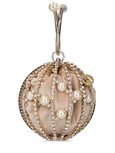 Rosantica - Chloe crystal sphere top handle bag - Gold Crystals | Luisaviaroma | Luisaviaroma