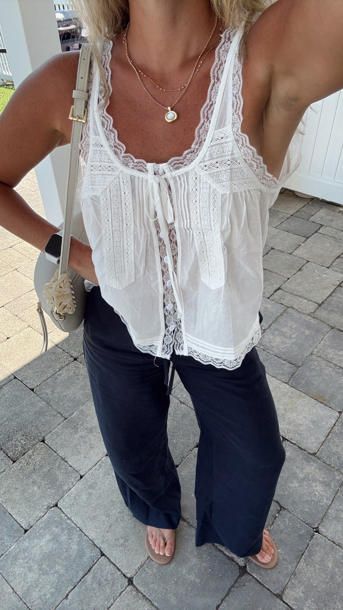 Big Spring Sale! Perfect Spring Break or Vacay outfit - small in top & pants. Amazon lace top and linen pants. 

Beach vacay, New England trip fit, linen pants, summer travel fit, Aritzia outfit,
Amazon lace top, summer outfit, summer style

#LTKSaleAlert