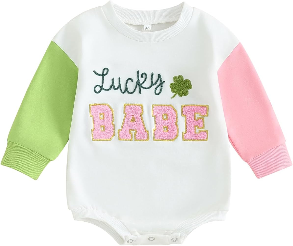 FIOMVA My First Easter Baby Girl Outfit Newborn Bunny Bubble Romper Toddler Rabbit Sweatshirt Inf... | Amazon (US)