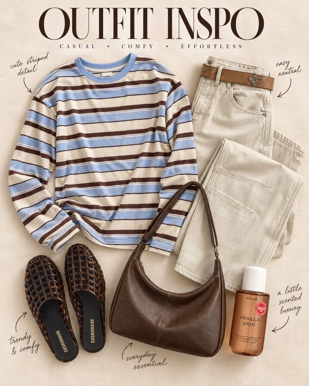 This striped top is such a fun Amazon find!👏👏 We love cozy fall neutrals, but balance them out with some pops of color!