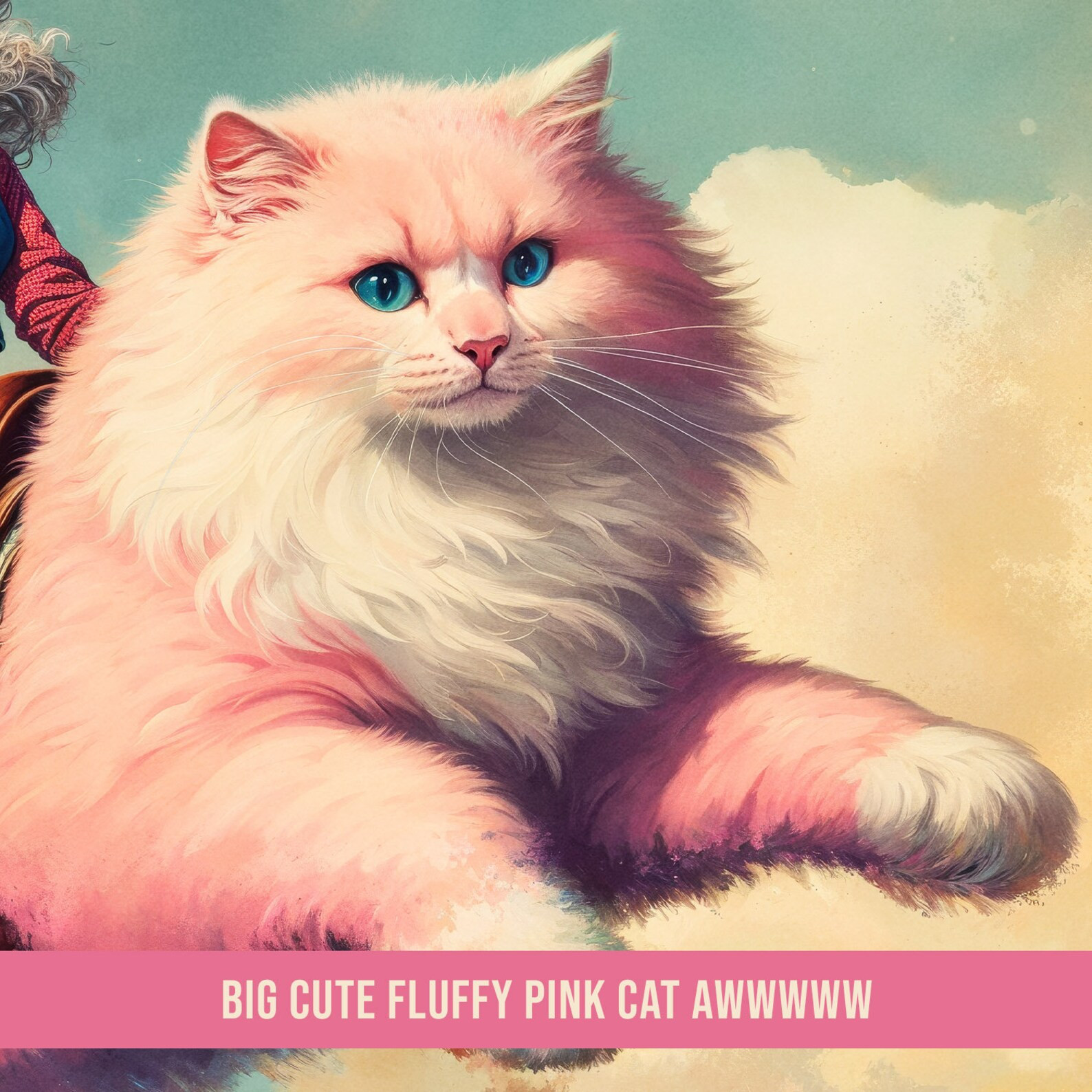 Cowgirl Pink Cat Rider Funny Eclectic Art Print, Retro Surreal Western Whimsical Cute Kitten Tren... | Etsy (US)