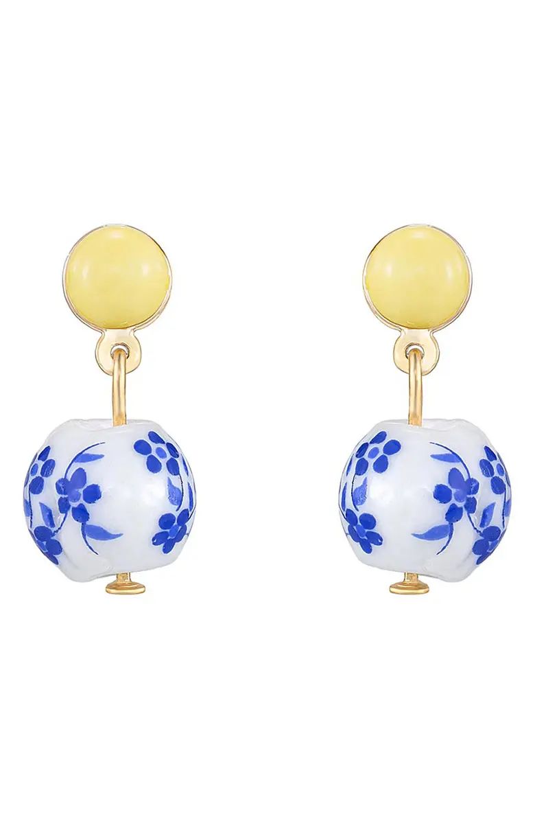 Chinoiserie Imitation Pearl Drop Earrings | Nordstrom