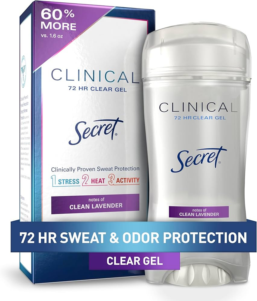 Secret Clinical Strength Antiperspirant Deodorant for Women, 3X Stress Protection, 72hr Sweat & O... | Amazon (US)