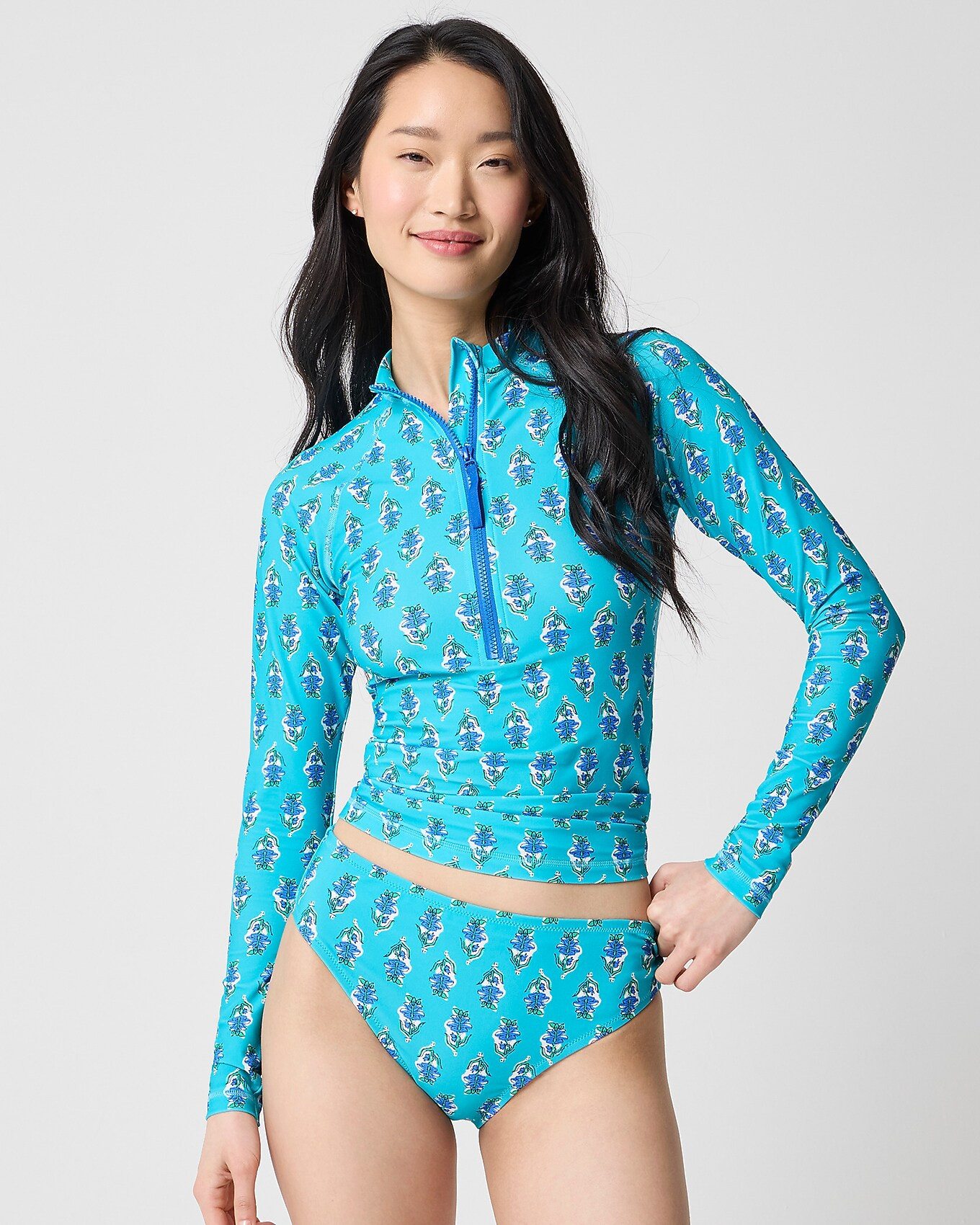 Rash guard with front zip | J.Crew Factory