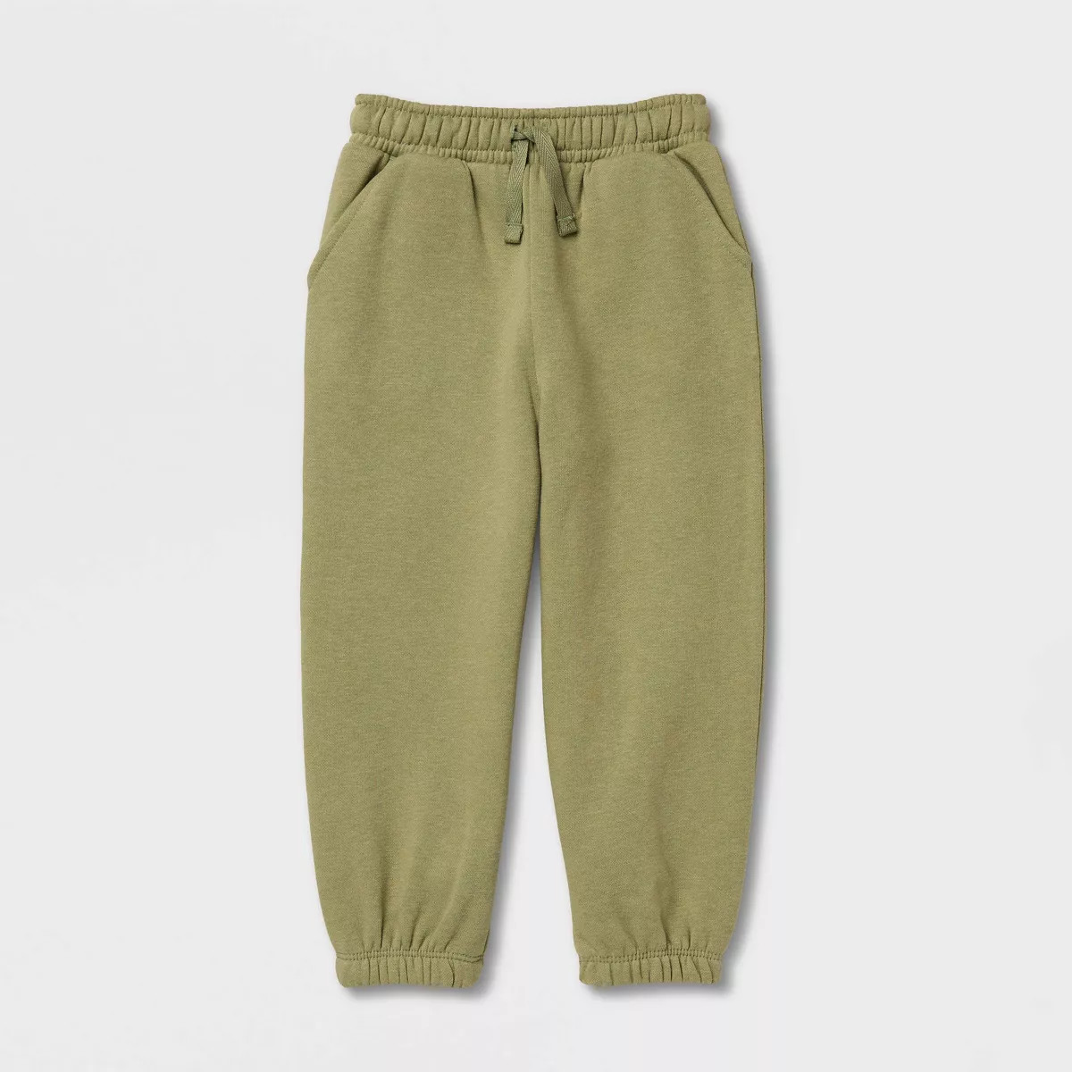 Toddler Girls' Fleece Jogger Pants - Cat & Jack™ Olive 12M | Target