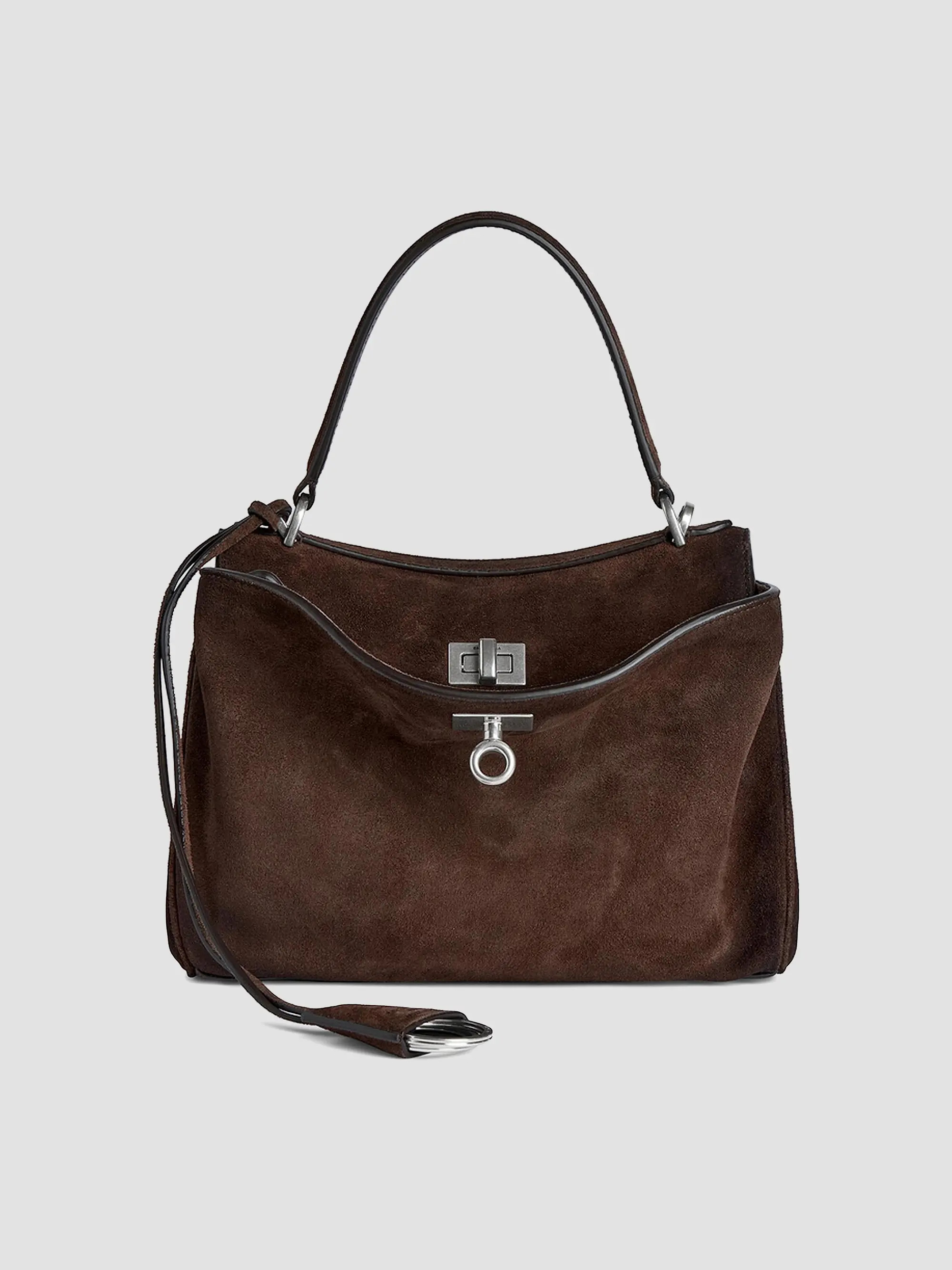 Balenciaga Rodeo Small Suede Top Handle Bag | Saks Fifth Avenue | Saks Fifth Avenue