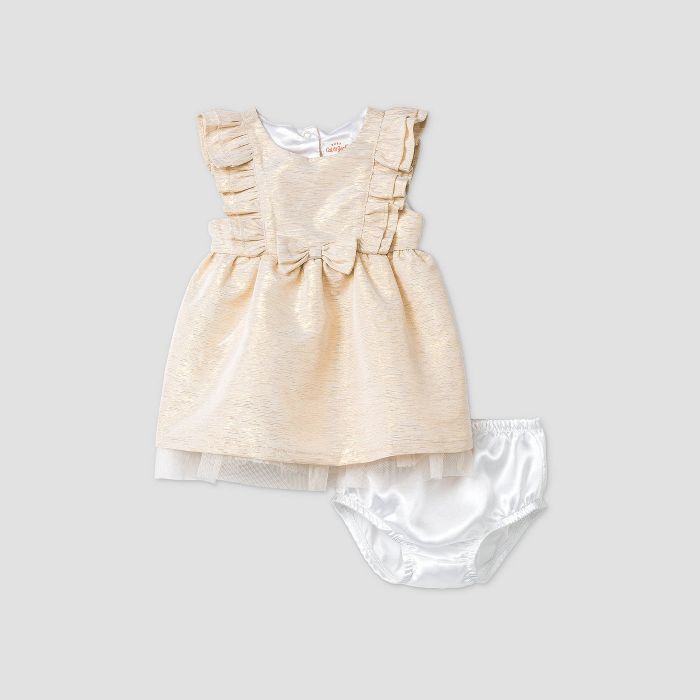 Baby Girls' Jacquard Dress - Cat & Jack™ Cream | Target