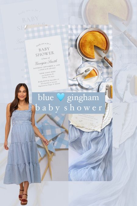 Blue gingham baby shower 🩵🤍

#LTKparties #LTKfamily #LTKbaby