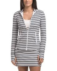 Upf 50 Long Sleeve Active Zip Up Jacket With Pockets | TJ Maxx