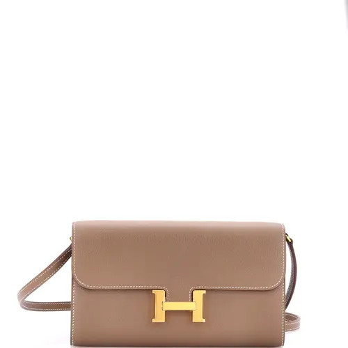 Pre-Owned Hermes Constance To Go Wallet Evercolor in Etoupe at Nordstrom, Size X-Small | Nordstrom