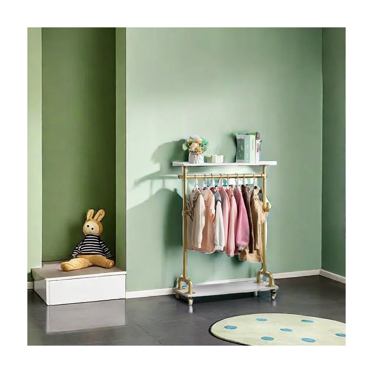 Child Garment Rack, Industrial Pipes Dress Up Racks, Child Garment Racks, Kids Clothing Racks, Cl... | Wayfair North America