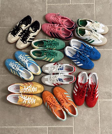 I size down a 1/2 to a full size in Gazelles & Sambas. #summershoe #adidas #gazelles #sambas 