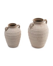 2pc Ceramic Handle Vases | Marshalls