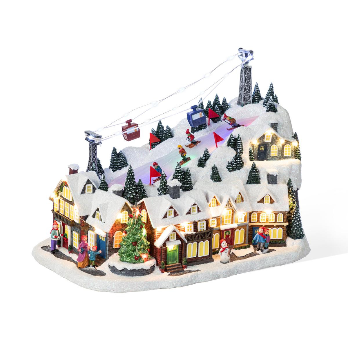 16"H Christmas Oversized Resin Lighted Table Village Decor | HSN