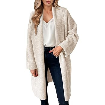 Saodimallsu Womens Long Cardigan Sweaters Chunky Open Front Oversized Slouchy Knit Fall Trendy Co... | Amazon (US)