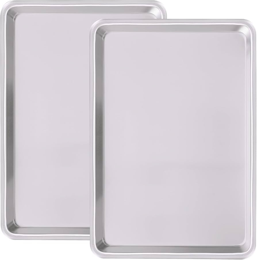 Commercial Quality Baking Sheet Pan Set, Natural Aluminum Cookie Sheet, Umite Chef Warp Resistant... | Amazon (US)