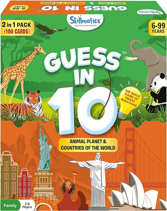 Skillmatics Card Game : Guess in 10 Animal & Countries Combo | Gifts for 6 Year Olds and Up | Sup... | Amazon (US)