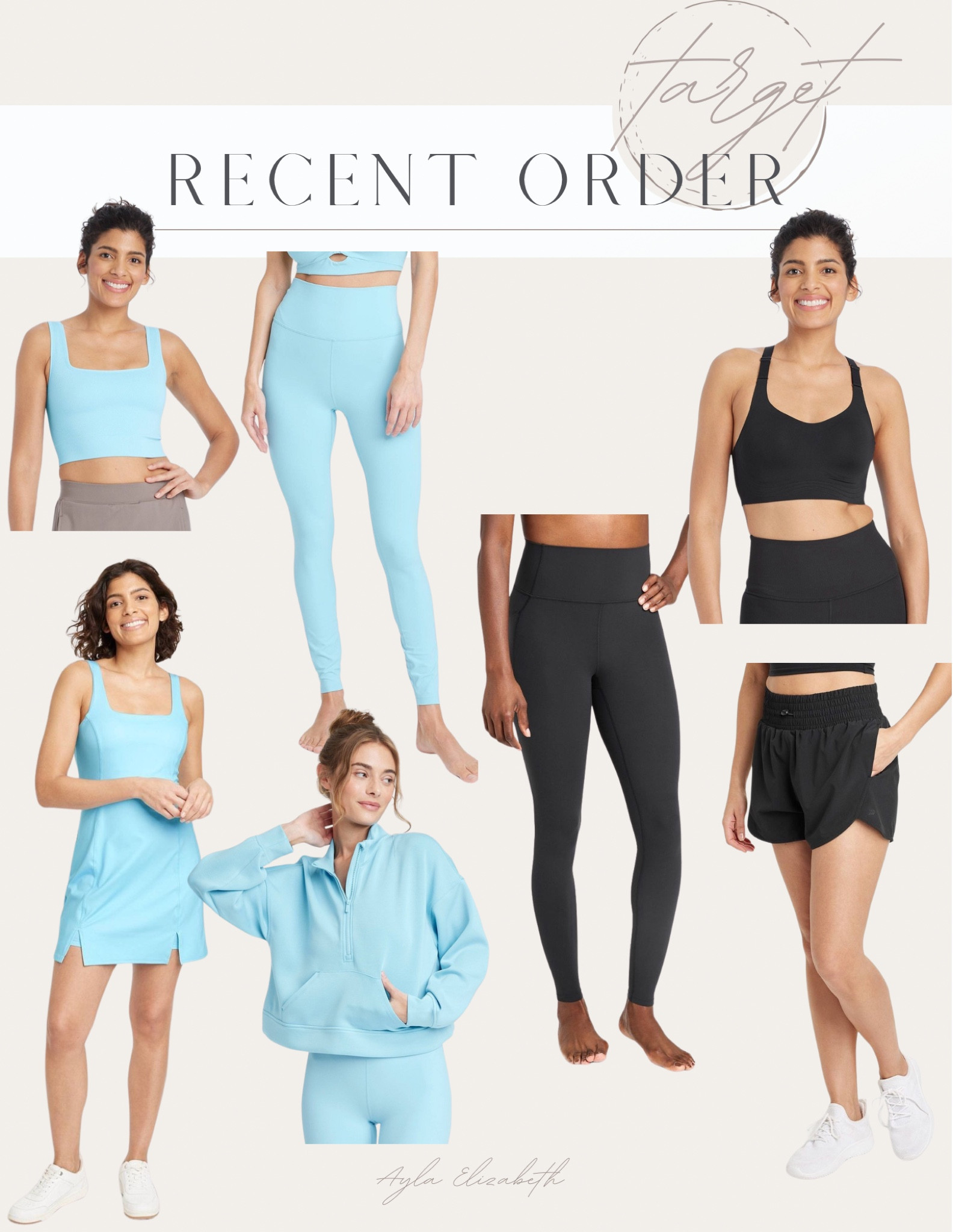 Recent Target order. I ordered size small in everything and got my sister an xl in everything! #target 

#LTKfitness #LTKfindsunder100 #LTKfindsunder50