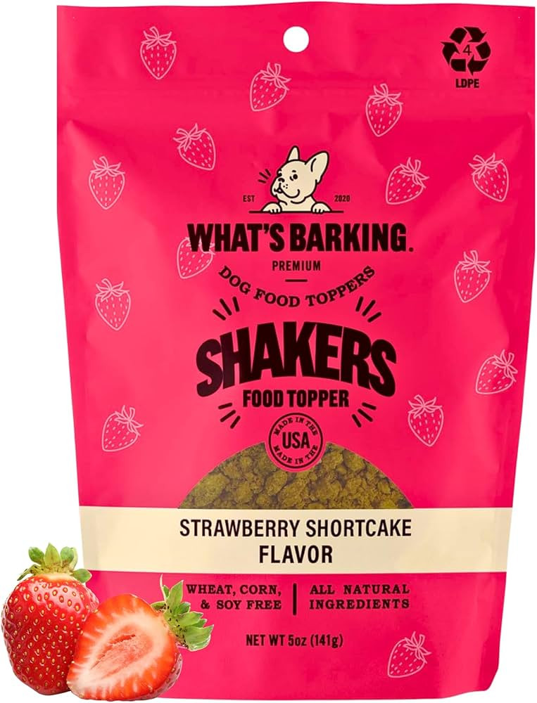 What's Barking Shakers Meal Toppers, Dog Treat Crumbles for Food Topping, Pet Essentials, Sprinkl... | Amazon (US)