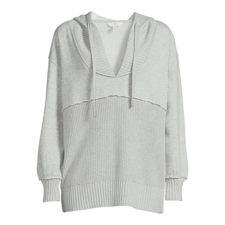 Time And Tru Women's Mixed Media Hoodie | Walmart (US)