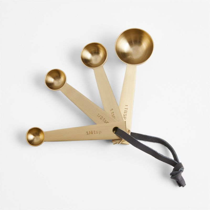 Gold Measuring Spoons + Reviews | Crate & Barrel | Crate & Barrel