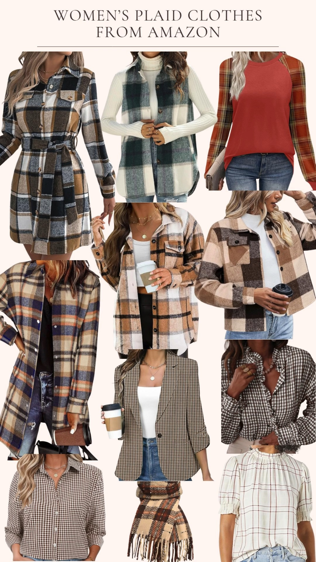 Women's Plaid Clothes From Amazon. These are the timeless prints and cozy textures for the season. Style a plaid dress, blazer, or vest with a scarf or jacket for a chic layered look. These plaid favorites bring a classic fall and winter vibe to your wardrobe. 

 #LTKOver40 #LTKFindsUnder50 #LTKStyleTip