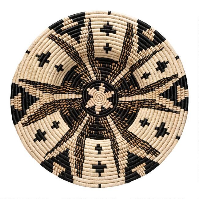All Across Africa Black and Natural Woven Disc Wall Decor | World Market