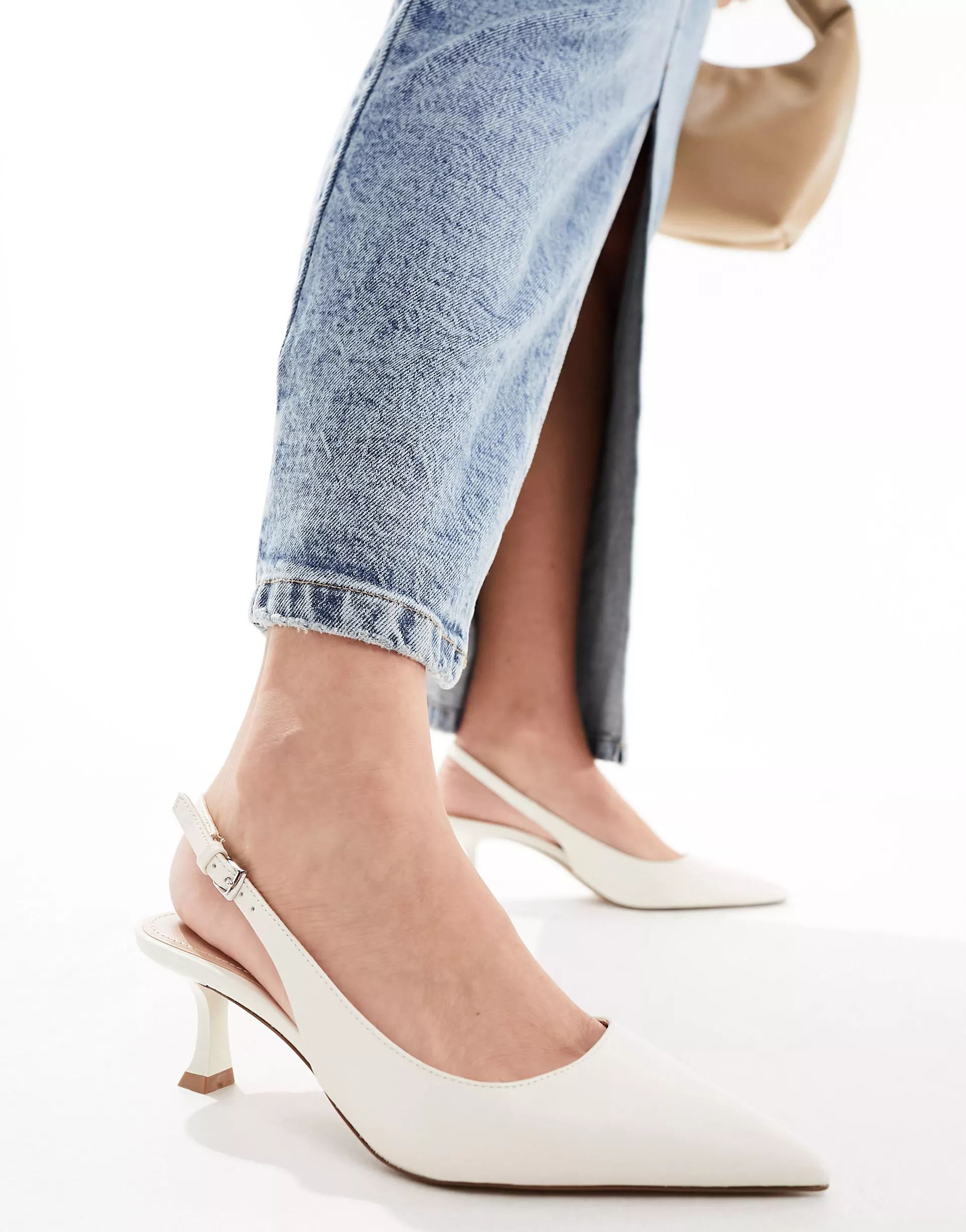 Mango slingback heels in off white | ASOS | ASOS (Global)