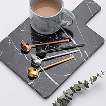 6 PCS Espresso Spoons 18/8 Stainless Steel, 5.2 Inches Vogue Mini Teaspoons Set for Stirring Coff... | Amazon (US)