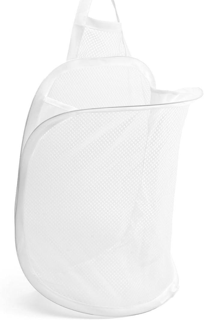 Hanging Laundry Bag Small Hanging Hamper Foldable Mesh Hamper Collapsible Wall Mounted Storage Ba... | Amazon (US)