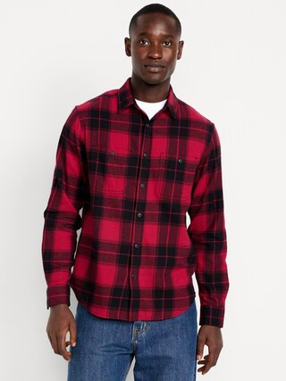 Plaid Flannel Pocket Shirt | Old Navy (US)