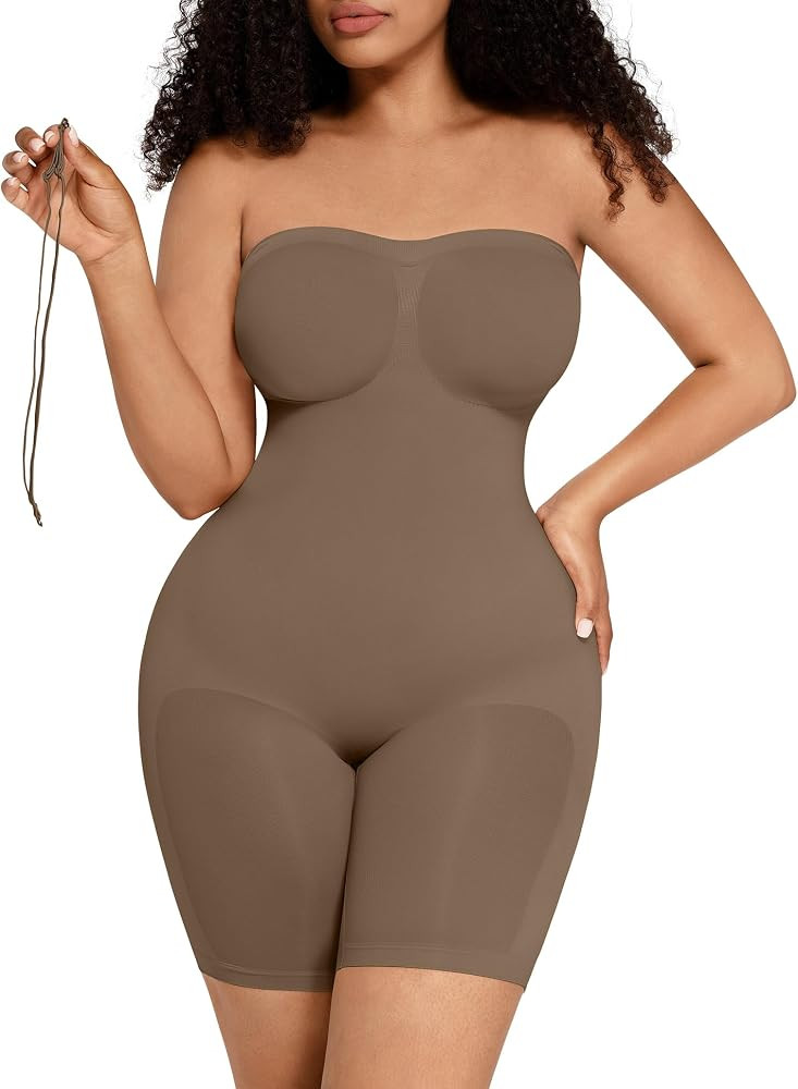 FeelinGirl Strapless Bodysuit Tummy Control Shapewear Wedding Dress Straps | Amazon (US)