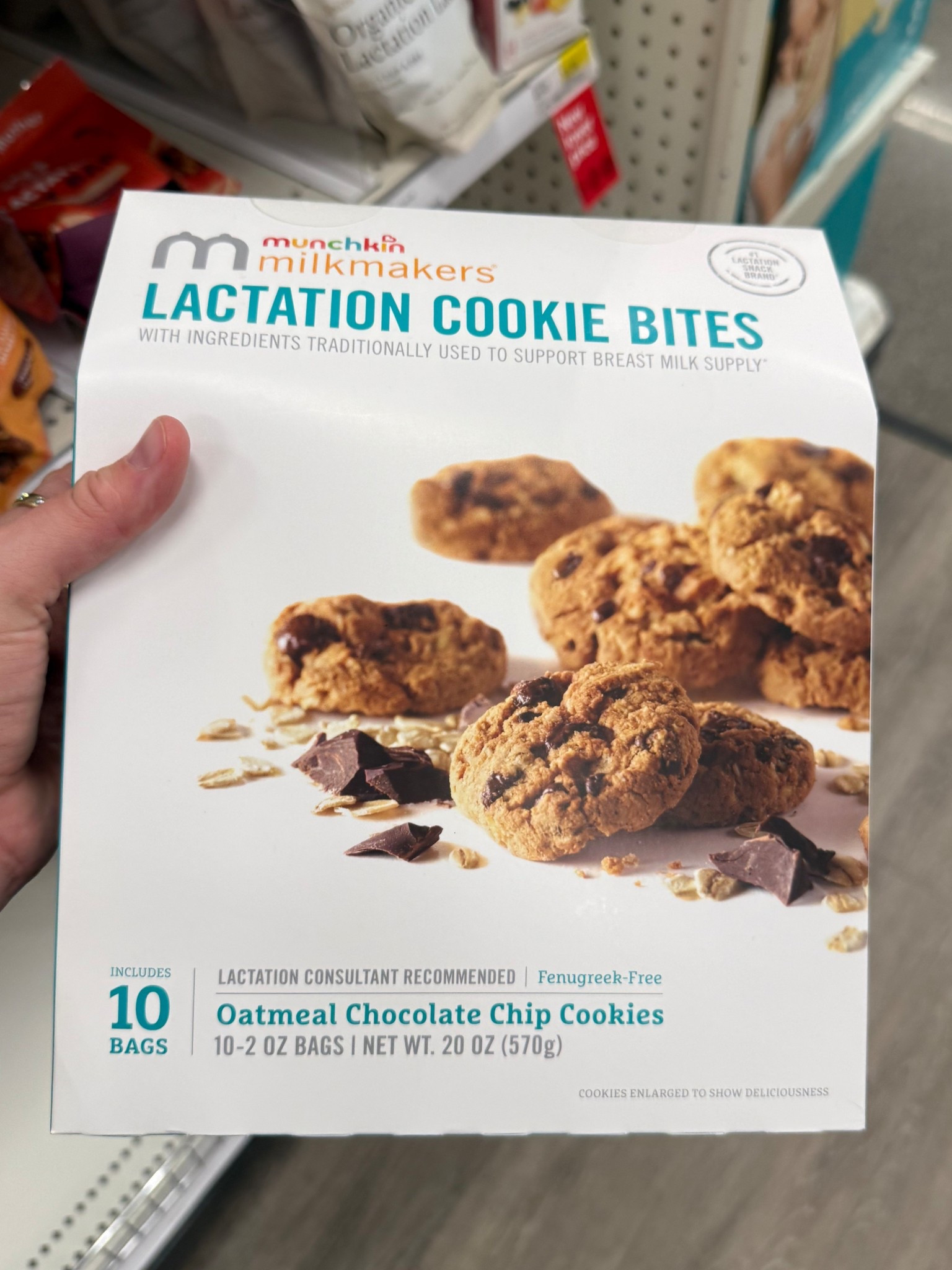 Have you tried these before? What are your thoughts? I feel like they taste pretty good for a lactation cookie and I love that they come in bags small enough to fit into my purse! #lactationcookie 