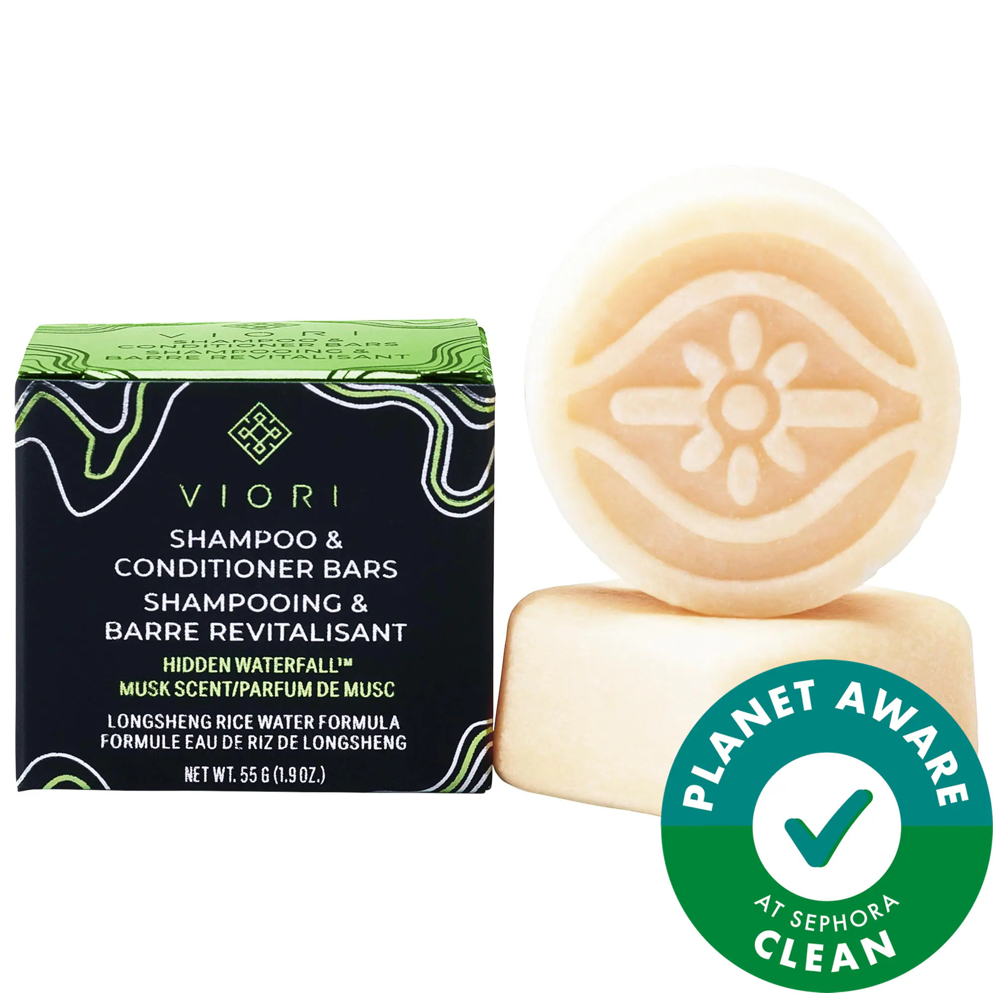Viori Mini Hidden Waterfall Shampoo & Conditioner Bar Set | Sephora (US)
