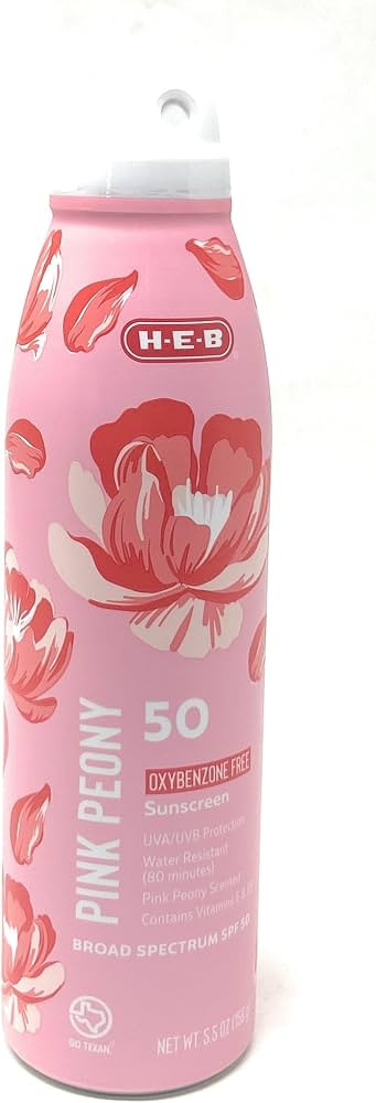 Pink Peony Flower Scented Sunscreen Spray - SPF 50-5.5oz bottle | Amazon (US)