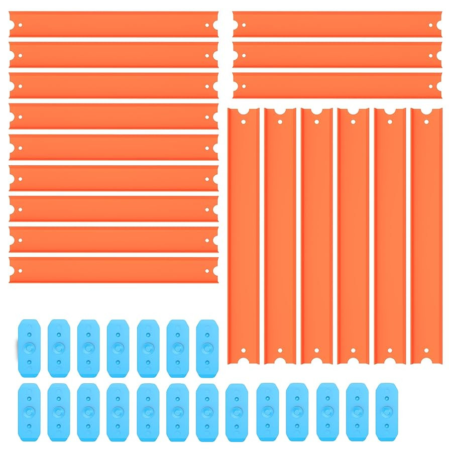 Replacement Track Set Builder Pieces for Hot Wheels Toy Cars 36-Piece Straight Track Set, Connect... | Amazon (US)
