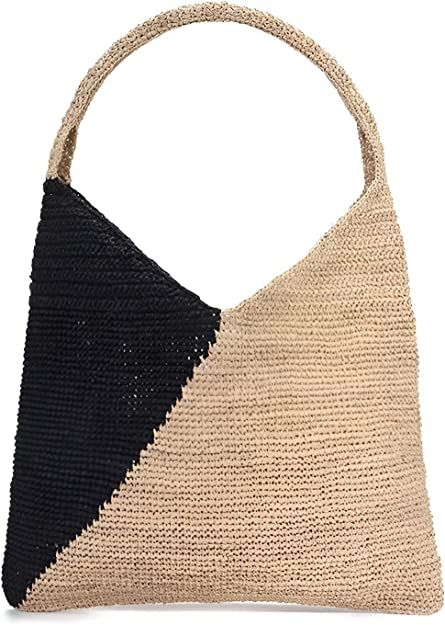 Straw Bag Large Capacity Raffia Straw Handbags for Women Summer Beach Handmade Weaving Crossbody ... | Amazon (US)