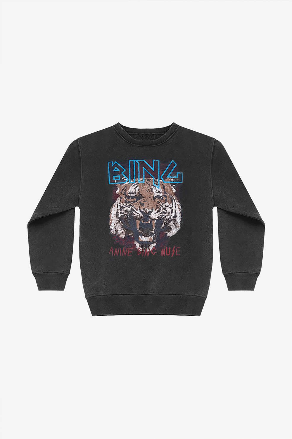 Mini Tiger Sweatshirt - Black | ANINE BING