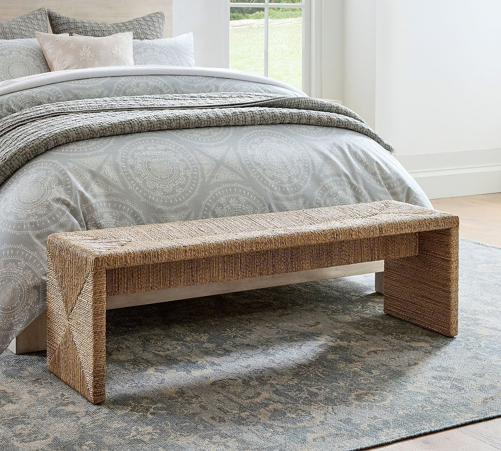 Malibu Woven Waterfall Bench (54") | Pottery Barn (US)