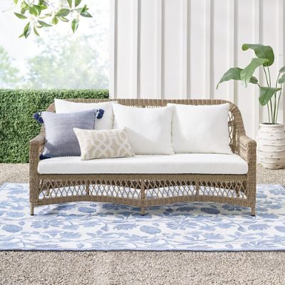 Palmetto Wicker Outdoor Sofa | Grandin Road | Grandin Road