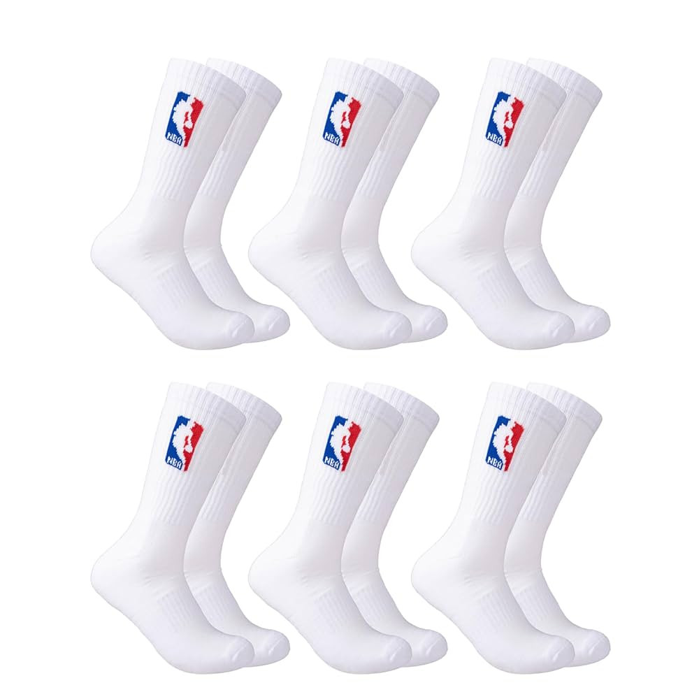 Ultra Game Boys' NBA Official Athletic Cushioned Secure Fit Crew Socks-6 Pack | Amazon (US)