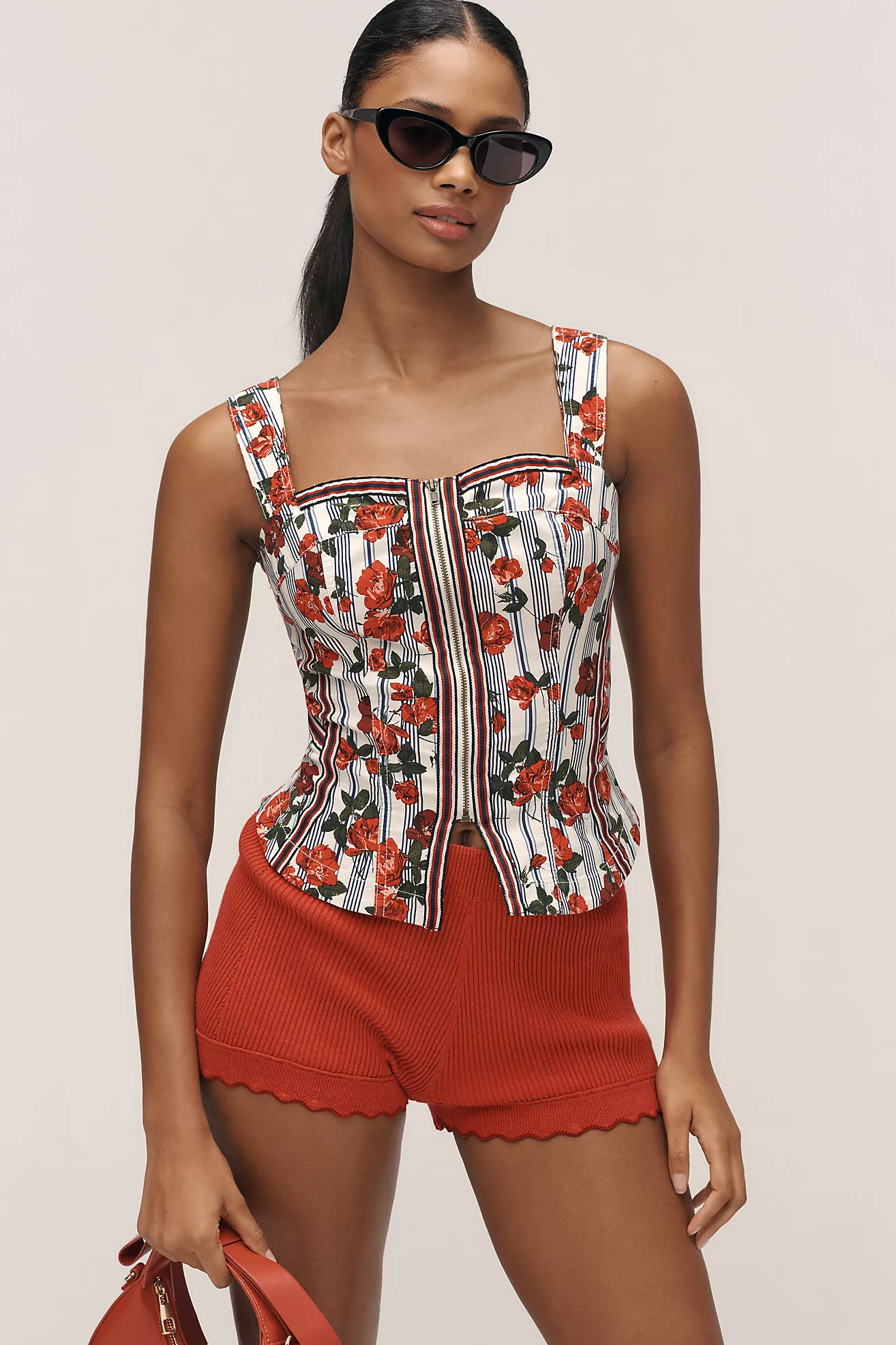Maeve Sleeveless Sporty Corset Blouse | Anthropologie (US)