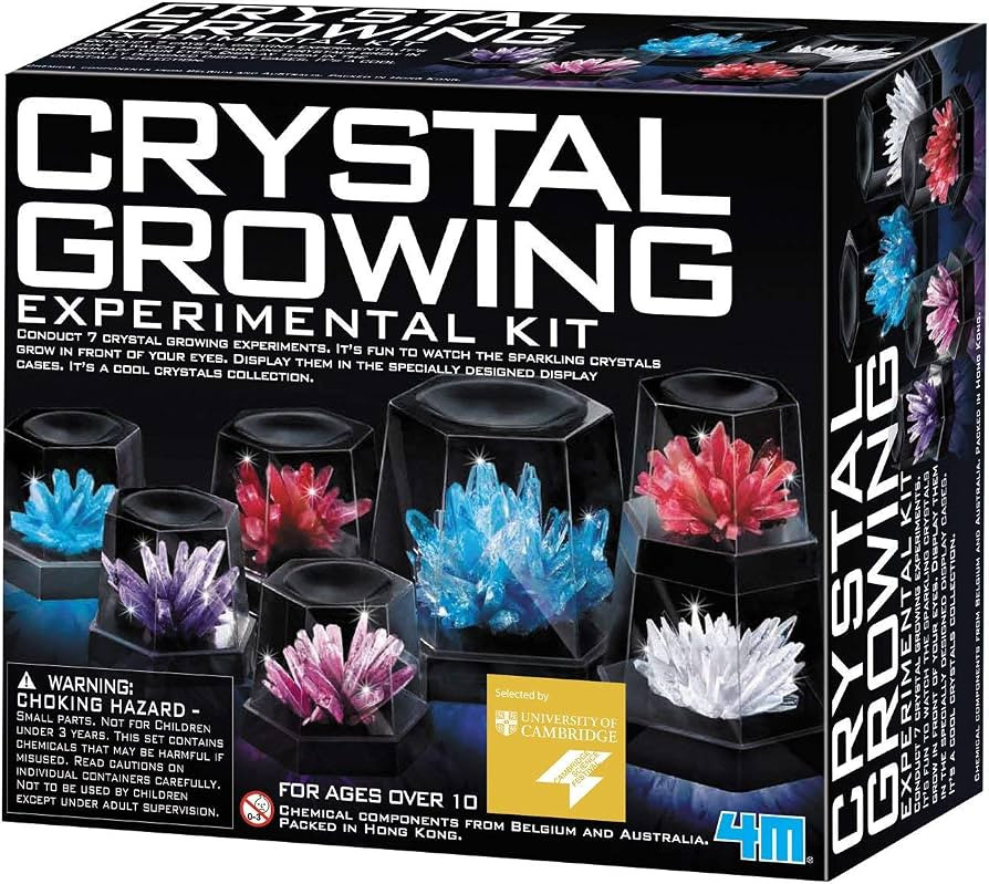 4M 7 Crystal Growing Science Experimental Kit with Display Cases - Easy DIY STEM Toy Lab Experime... | Amazon (US)