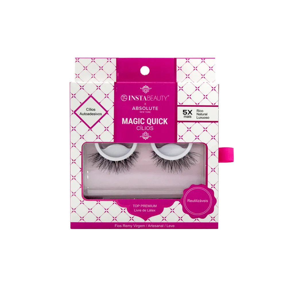 Cílios Postiços Longo Natural Absolute New York Magiquick 602 Preto 1 Par | Amobeleza (BR)