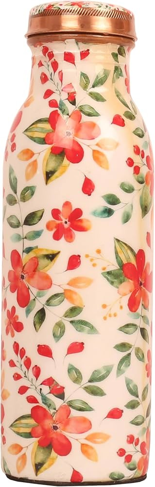 Pure Copper Water Bottle - Handcrafted - Ayurveda health benefits - Large 17.50 oz - Leak proof -... | Amazon (US)